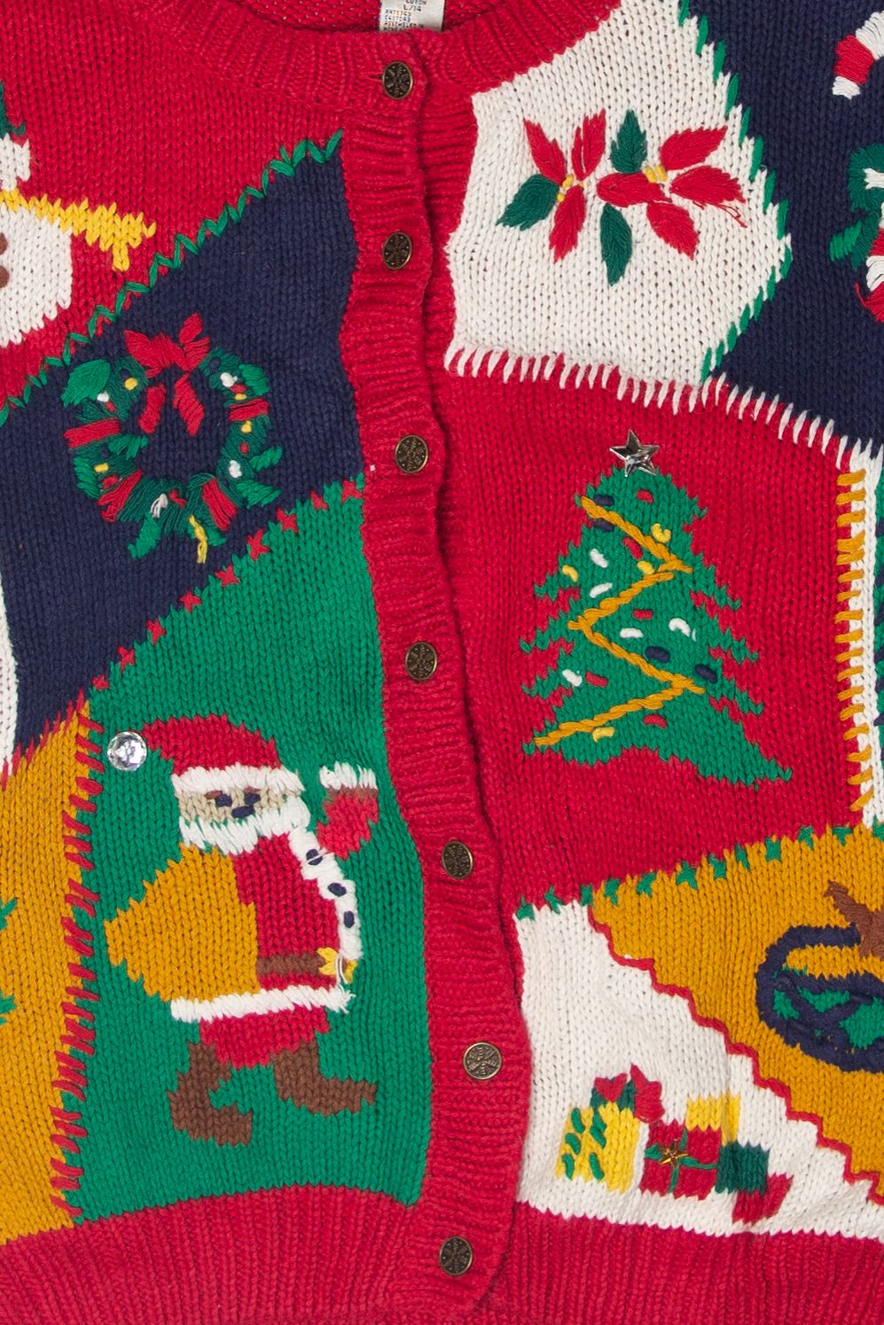 Vintage Gloria Van Derbitt Ugly Christmas Cardigan (1990s) - Image 3