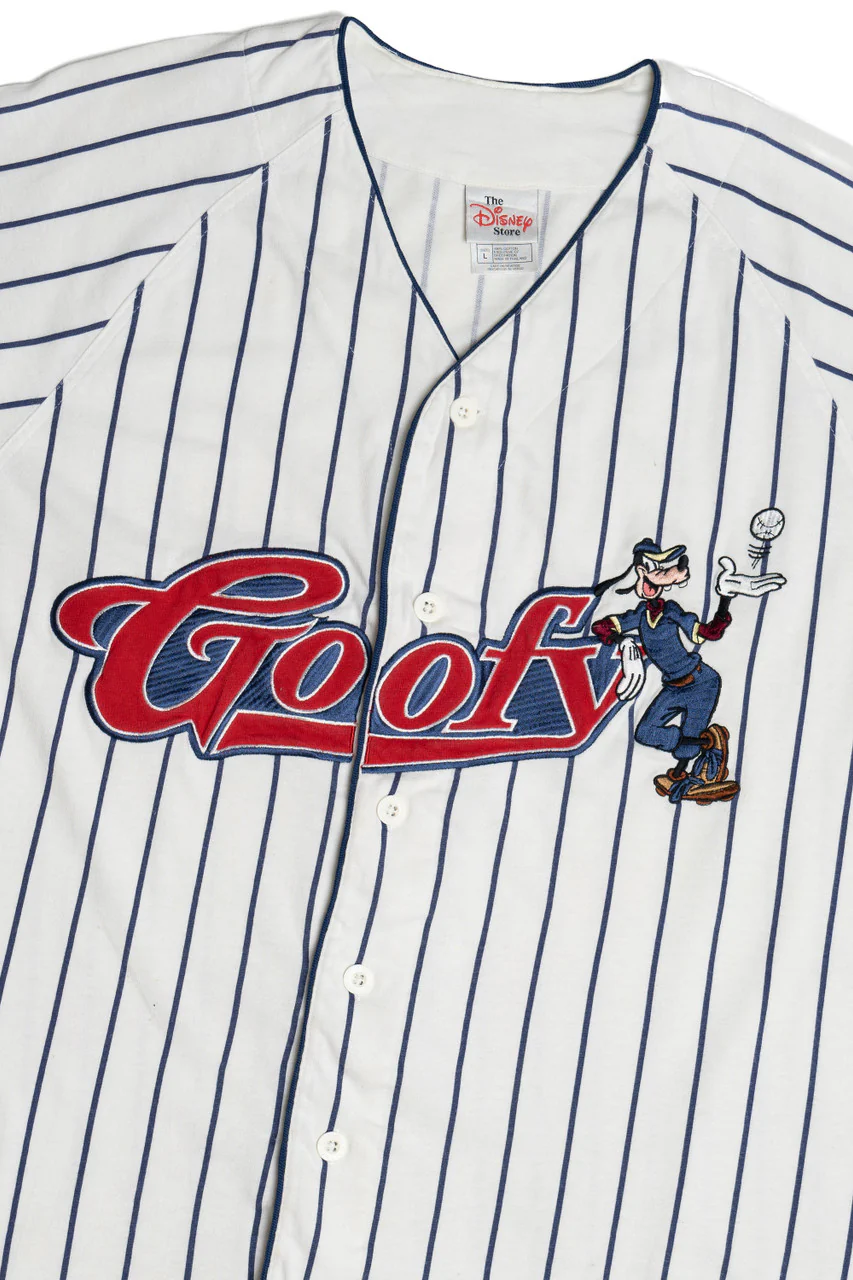 Vintage "Goofy" "Mickey's All Stars" Embroidered Disney Store Baseball Jersey - Image 2