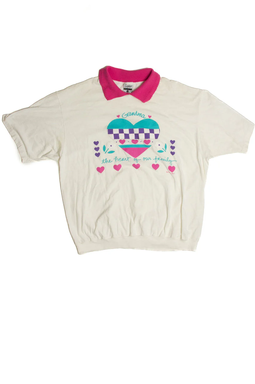 Vintage Grandma Heart of the Family T-Shirt Gopher Sport T-Shirt - Image 2