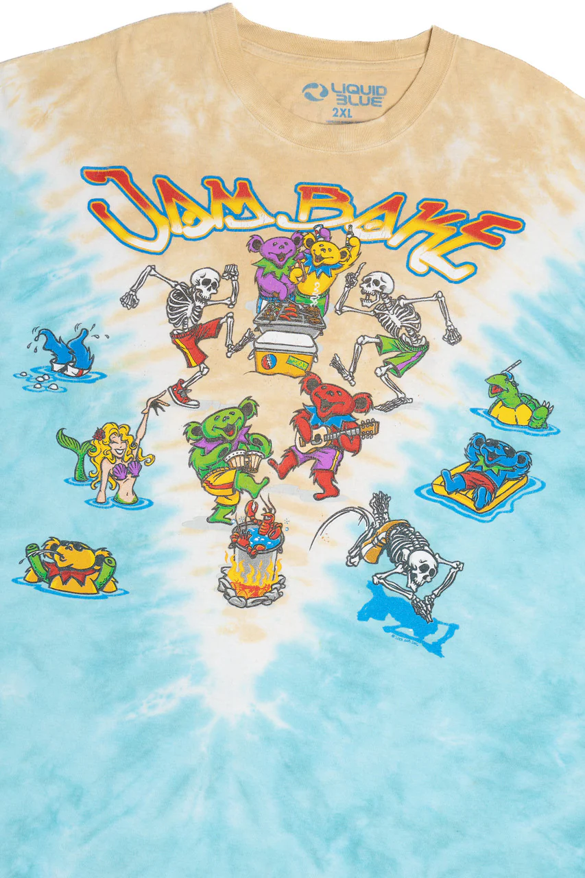 Vintage Grateful Dead "Jam Bake" Dancing Bears Tie Dye T-Shirt - Image 3