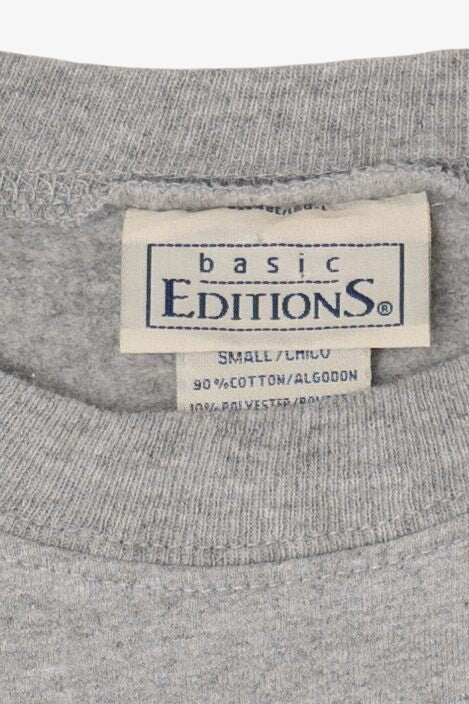 Vintage Gray Basic Editions Ugly Christmas Sweatshirt (1990s) - Image 3