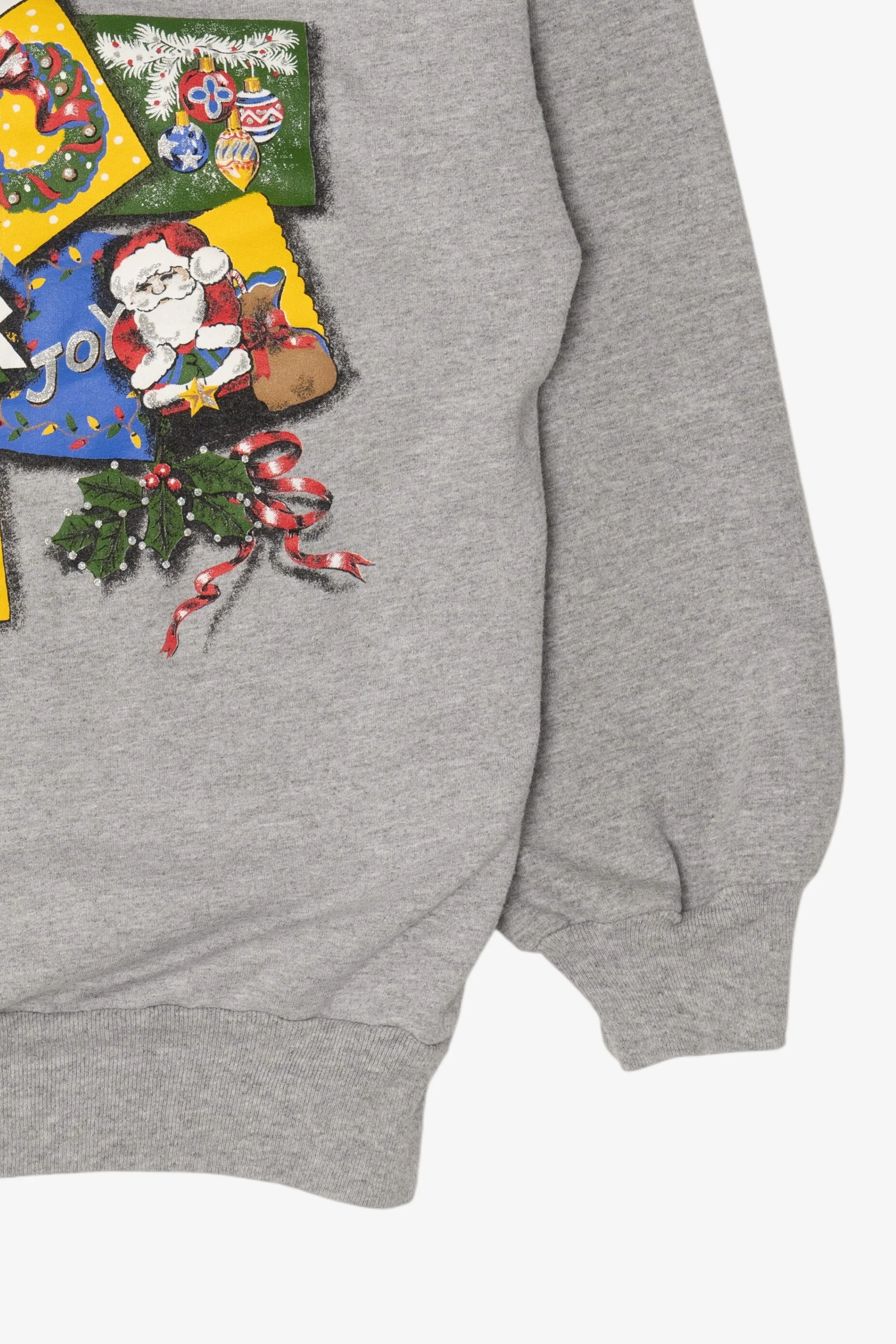 Vintage Gray Basic Editions Ugly Christmas Sweatshirt (1990s) - Image 9