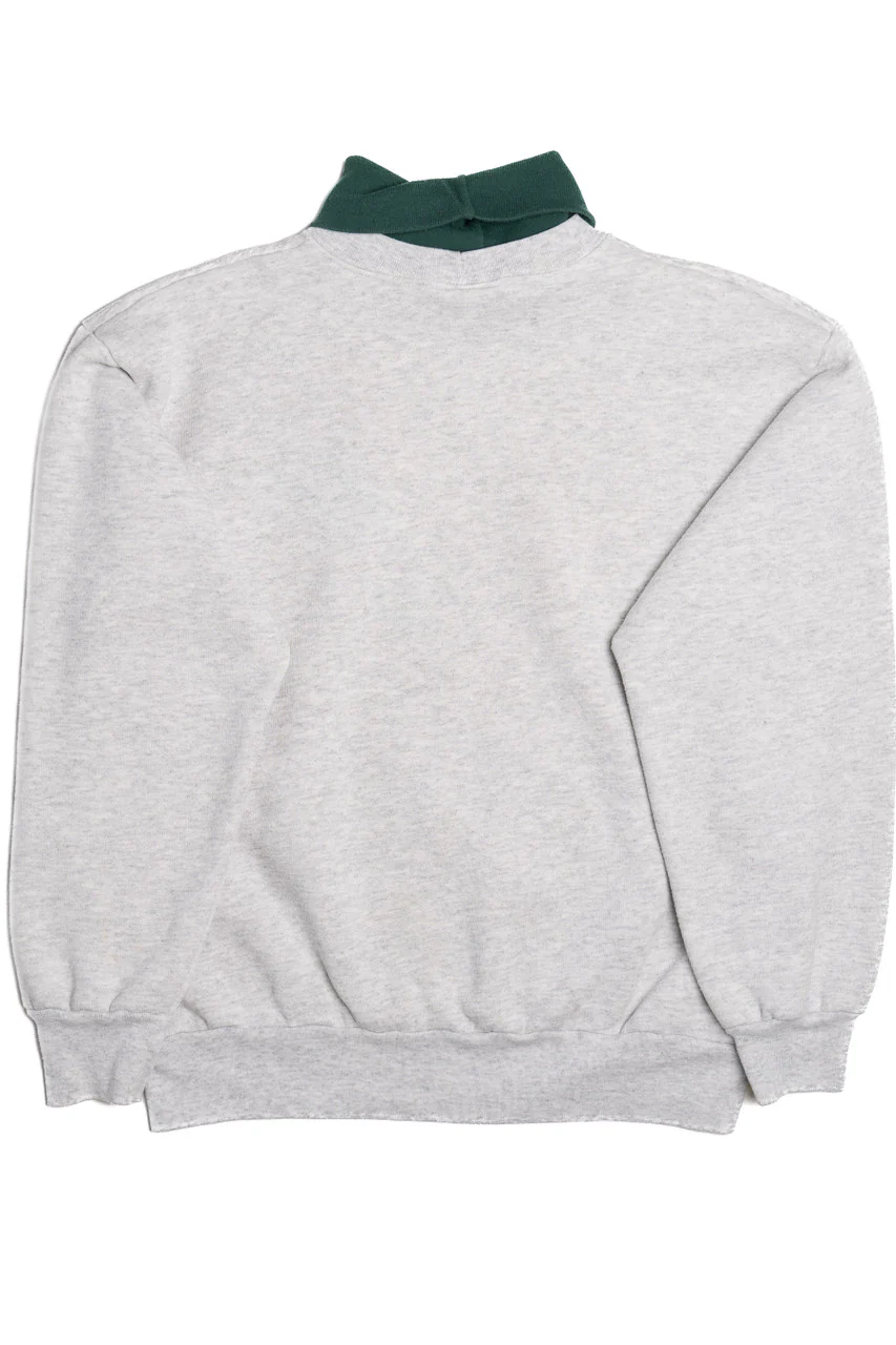 Vintage Green Bay Packers NFL Embroidered Turtleneck Sweatshirt - Image 2