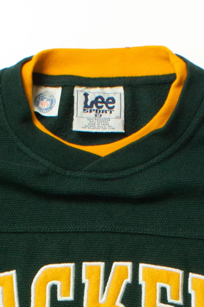 Vintage Green Bay Packers Waffle Knit Sweatshirt (1990s) - Image 3