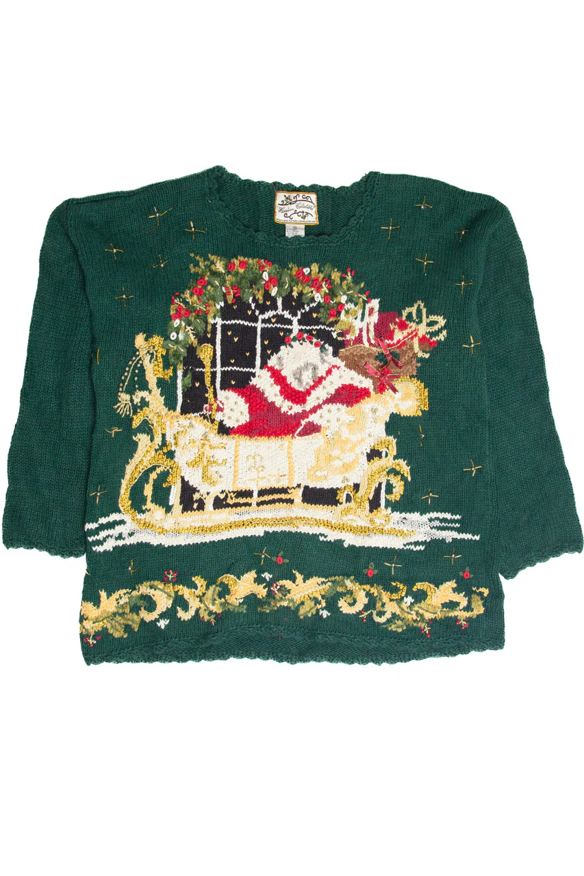 Vintage Green Ugly Christmas Pullover 63374 - Image 2