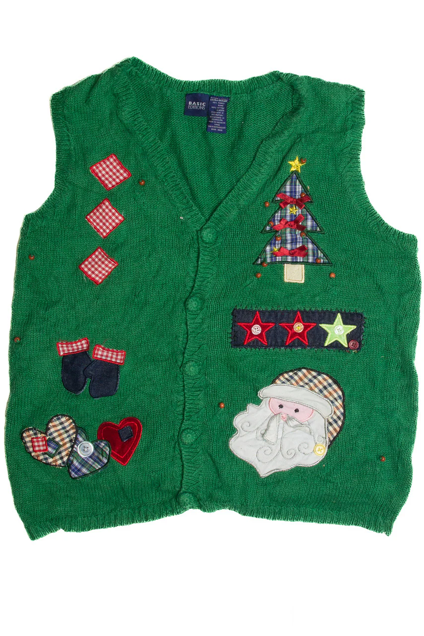 Vintage Green Ugly Christmas Vest 59572 - Image 2