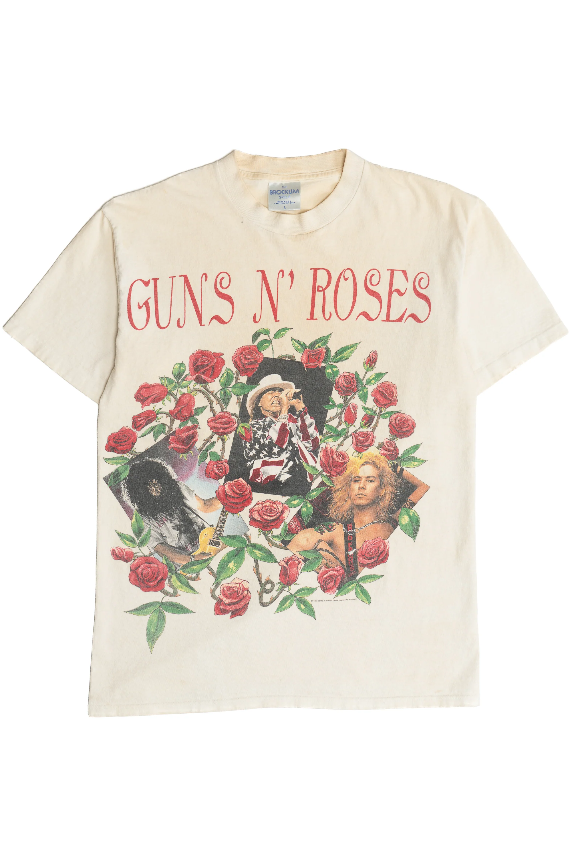 Vintage Guns N' Roses World Tour '93 "Skin N' Bones" Brockum Band T-Shirt