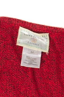 Vintage Hand Embroidered Ugly Christmas Vest (1990s) - Image 3