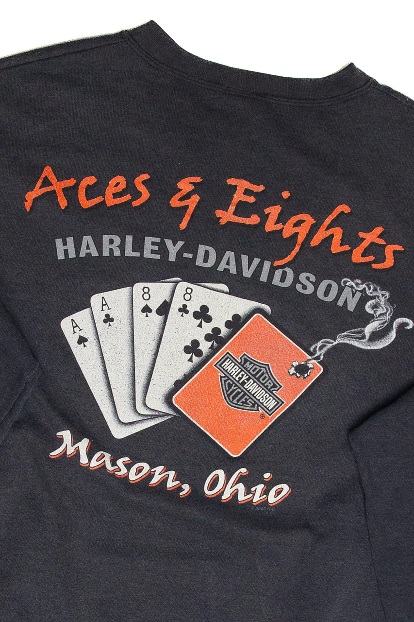 Vintage Harley Davidson Aces & Eights Ohio Sweatshirt (2000) - Image 4