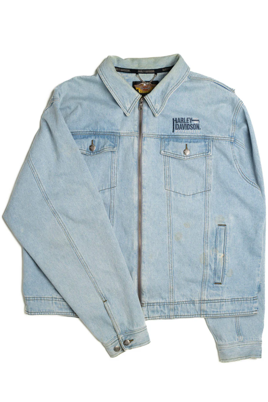 Vintage Harley Davidson Denim Jacket - Image 2