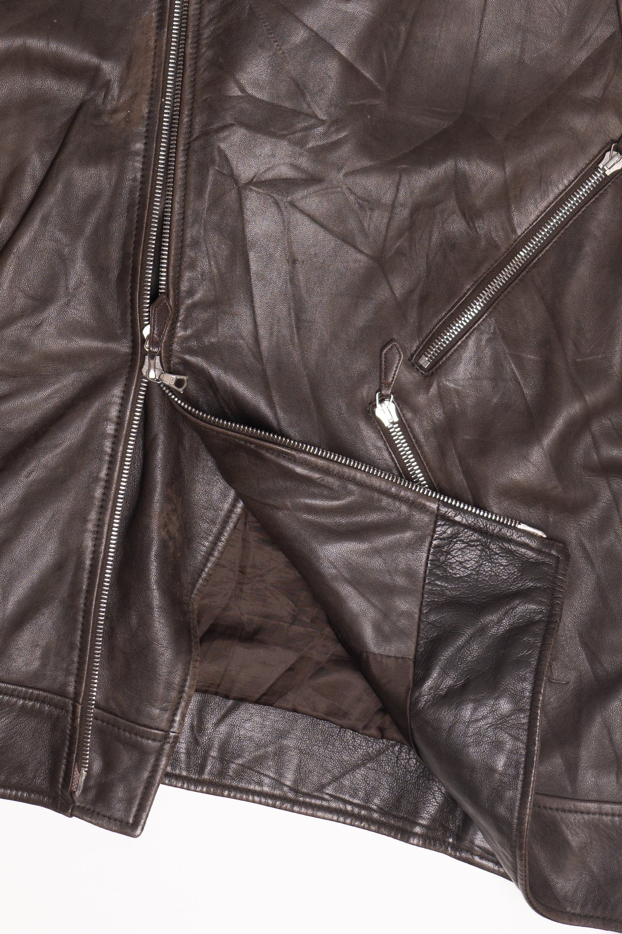 Vintage Hilfiger Dark Brown Leather Jacket (2000s) - Image 5