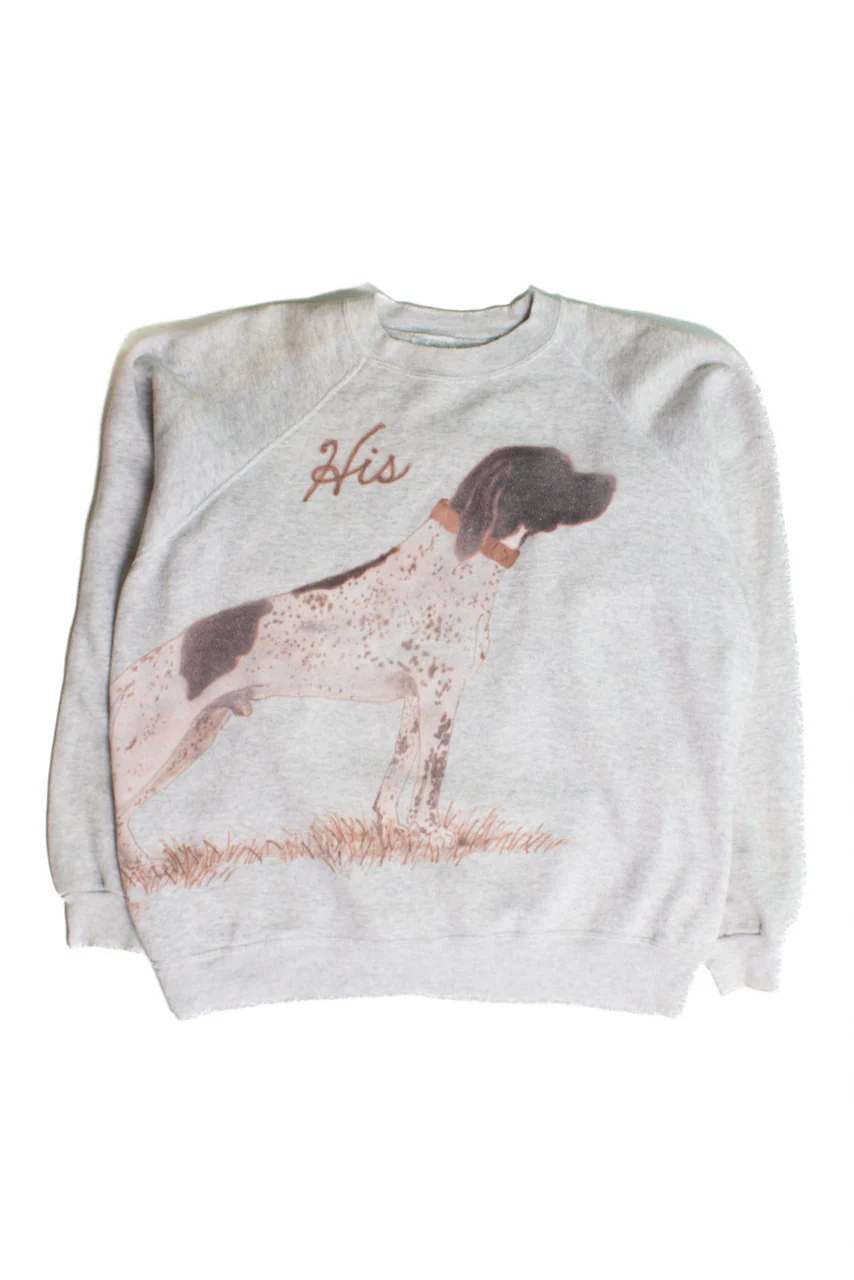 Vintage 'His' Dog Sweatshirt (1990s) - Image 2