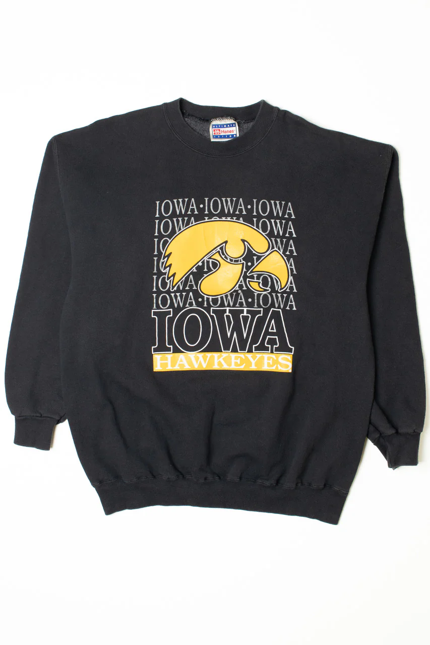 Vintage Iowa Hawkeyes Sweatshirt (1990s) 8866 - Image 2