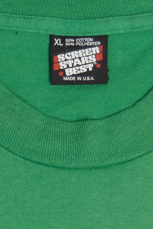 Vintage Jameson Whiskey "Keep The Spirit Irish" Four Leaf Clover Single Stitch T-Shirt (1990s) - Image 3