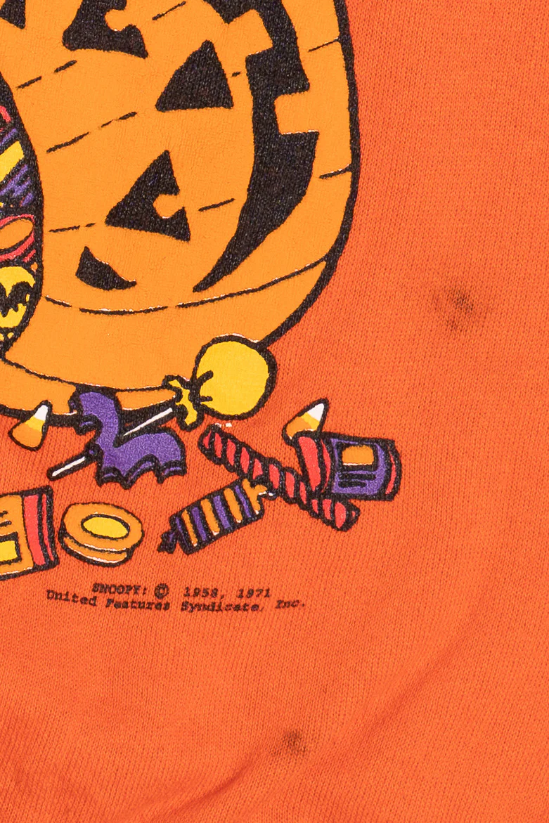 Vintage "Joe Halloween" Snoopy Joe Cool Candy Haul Peanuts Halloween Sweater - Image 3