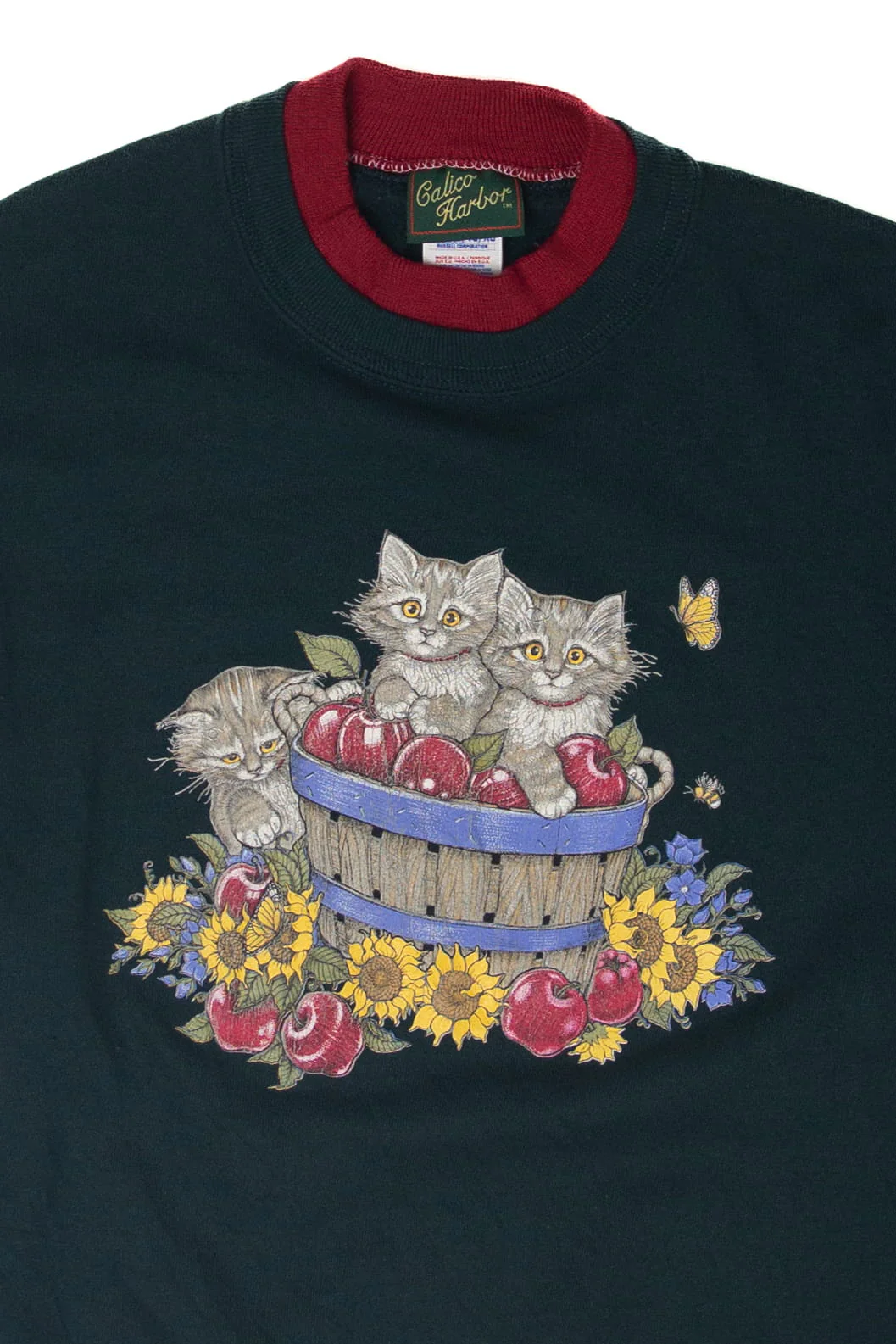 Vintage Kitties In Apple Barrel Sweatshirt (1990s) - Image 2