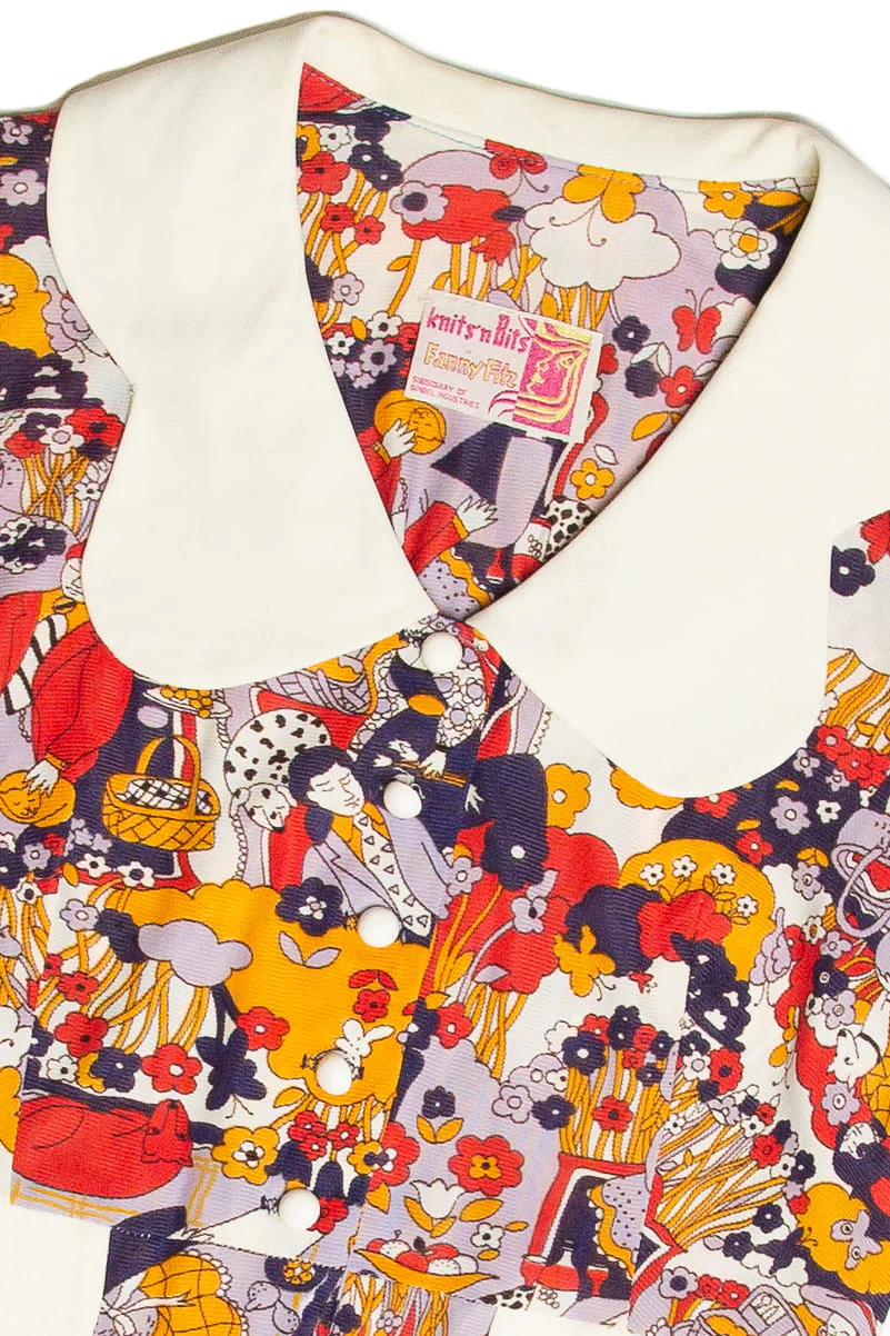 Vintage Knits'N Bits Picnic Button Up Top - Image 4
