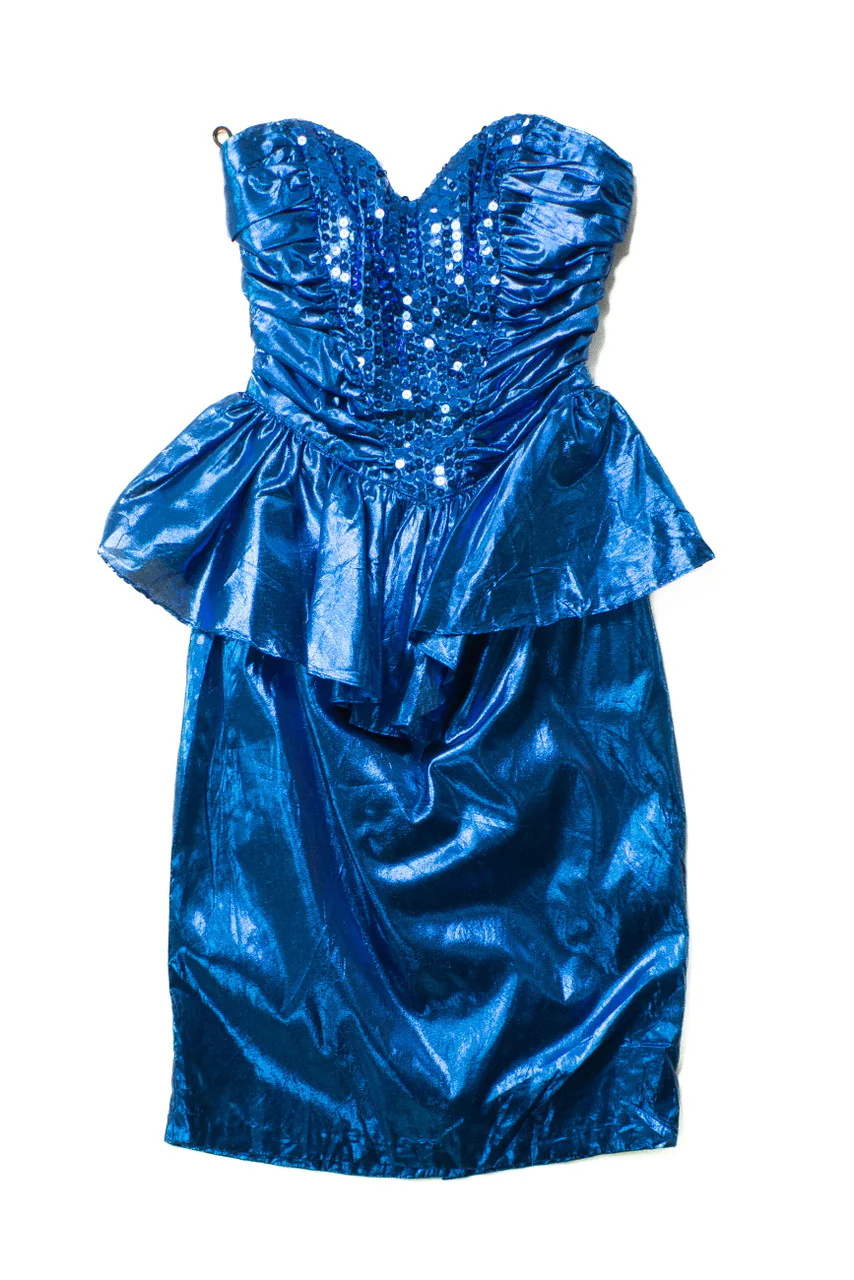 Vintage LA Glo Metallic Strapless Dress - Image 5