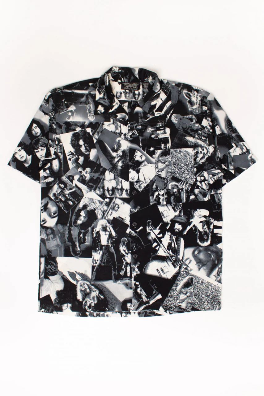 Vintage Led Zeppelin Photos Y2K Shirt (2000s) - Image 2