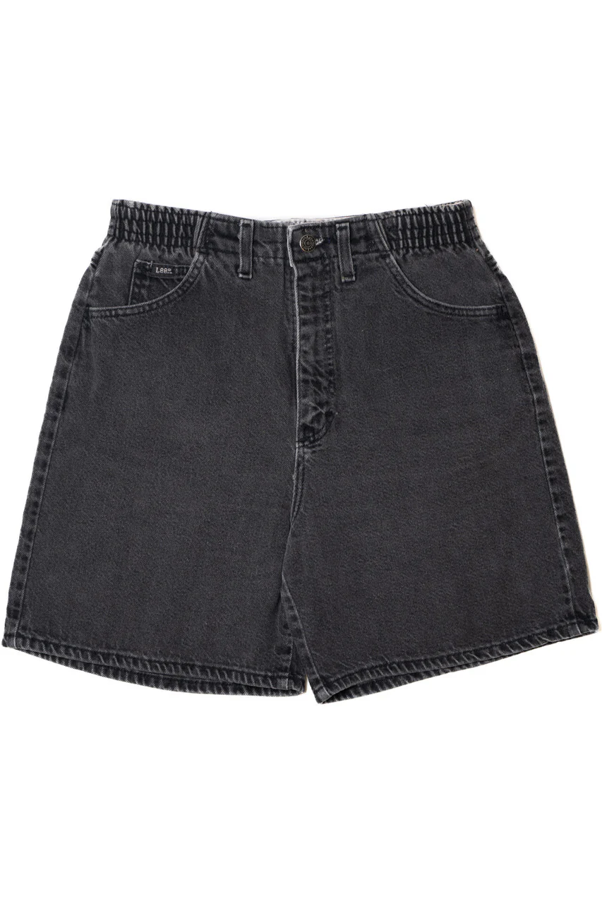 Vintage Lee Faded Black Stretch Waist Shorts - Image 3