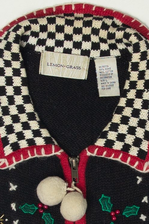 Vintage Lemon Grass Ugly Christmas Vest Ugly (1990s) - Image 3