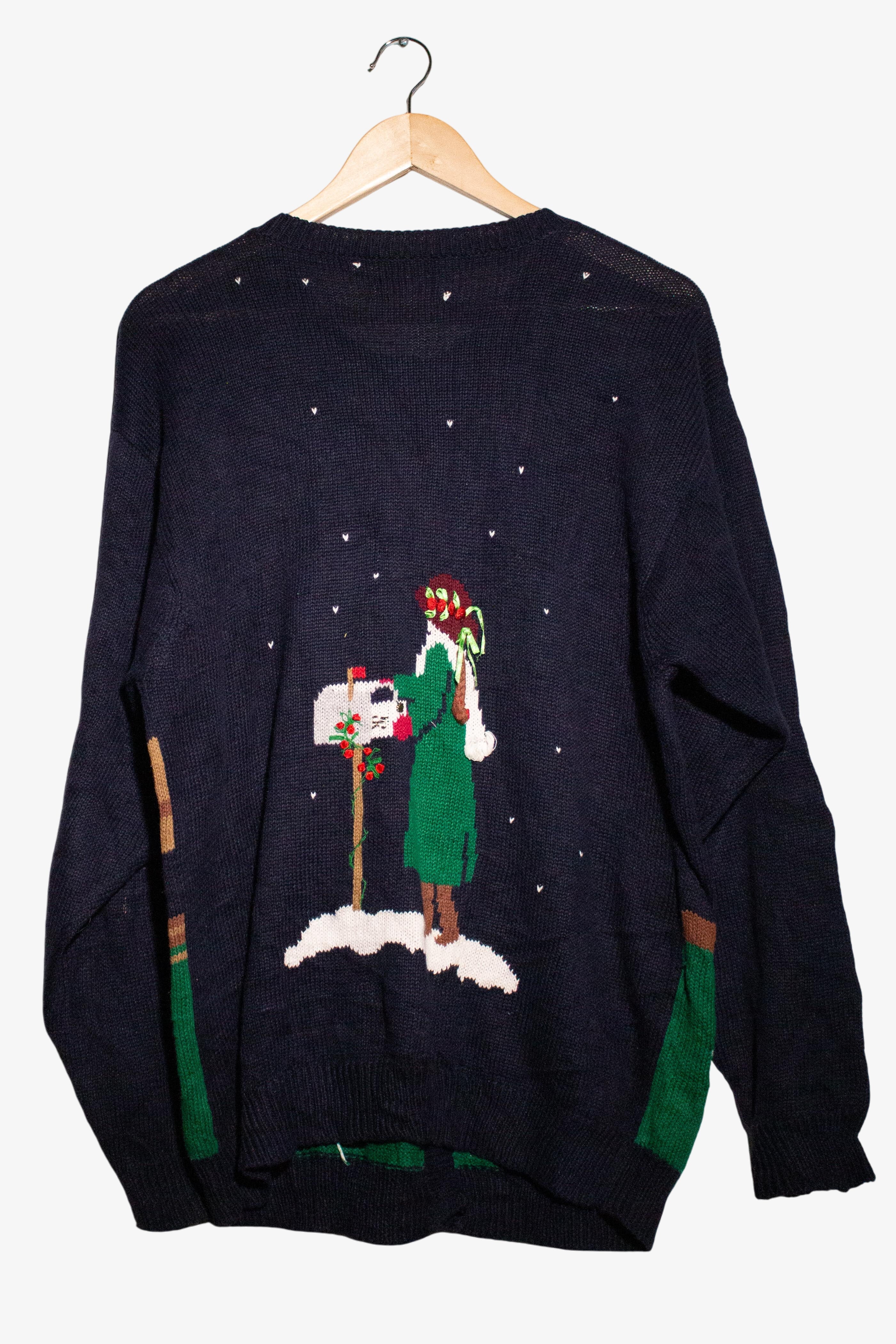 Vintage Letters To Santa Christmas Cardigan (1990s) - Image 2