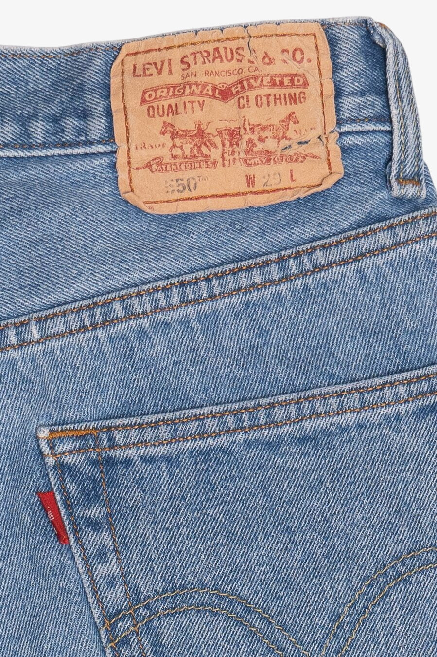 Vintage Levi's 550 Relaxed Fit Denim Jorts (2000s) - Image 6