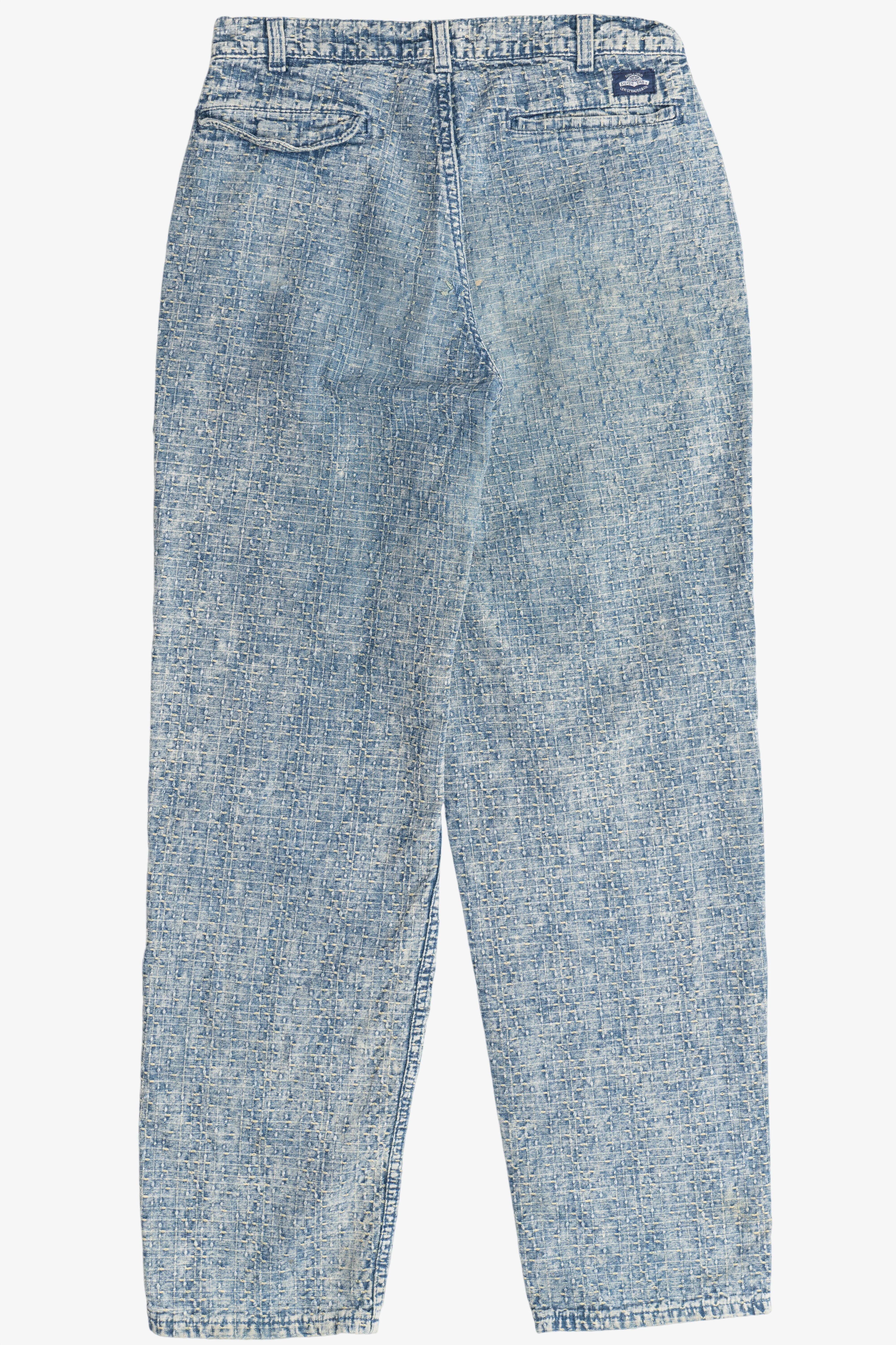 Vintage Levi's Silver Tab High Waist Textured Denim Jeans (1980s) - Image 2