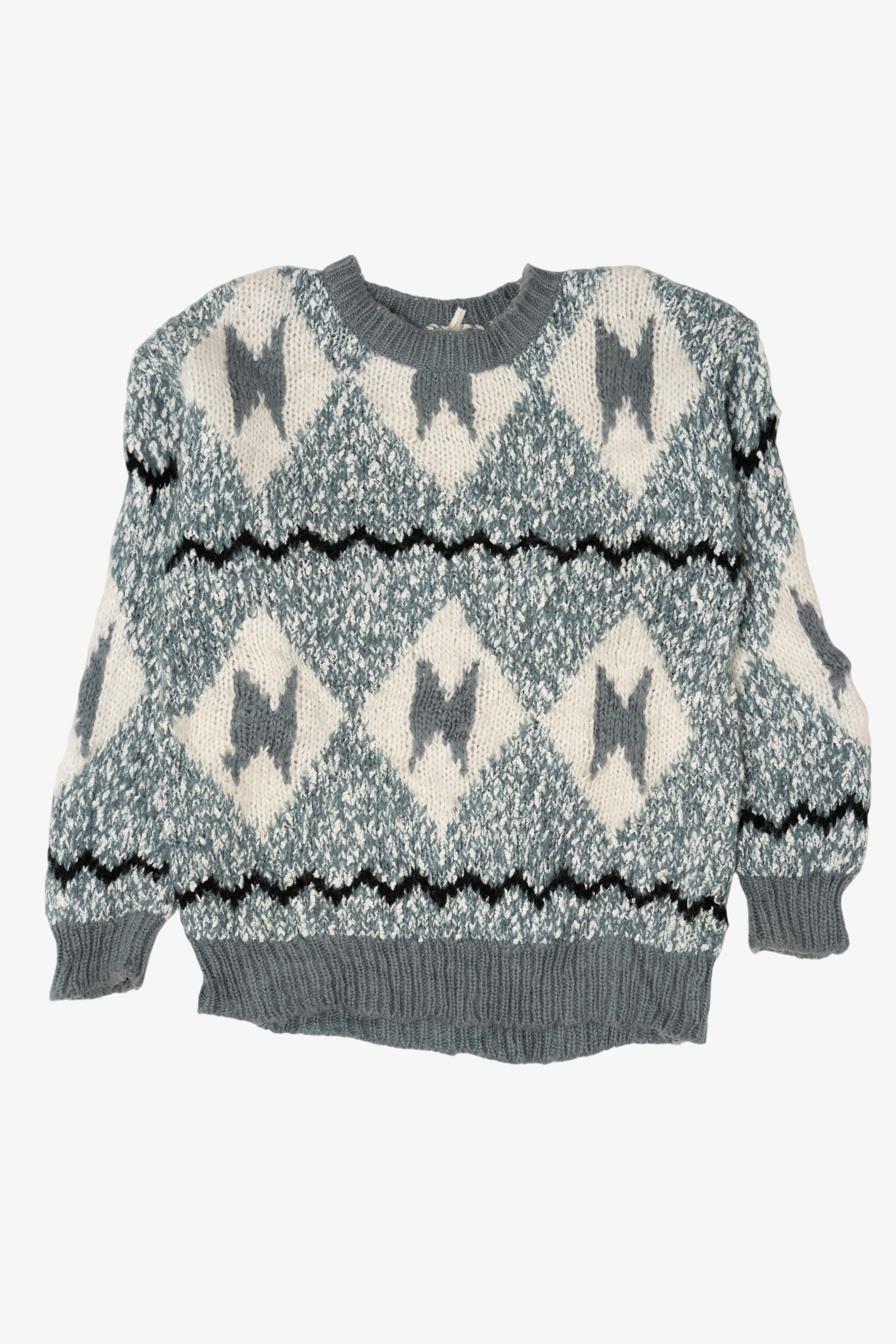 Vintage Light Blue-Gray Sweater (1980s)