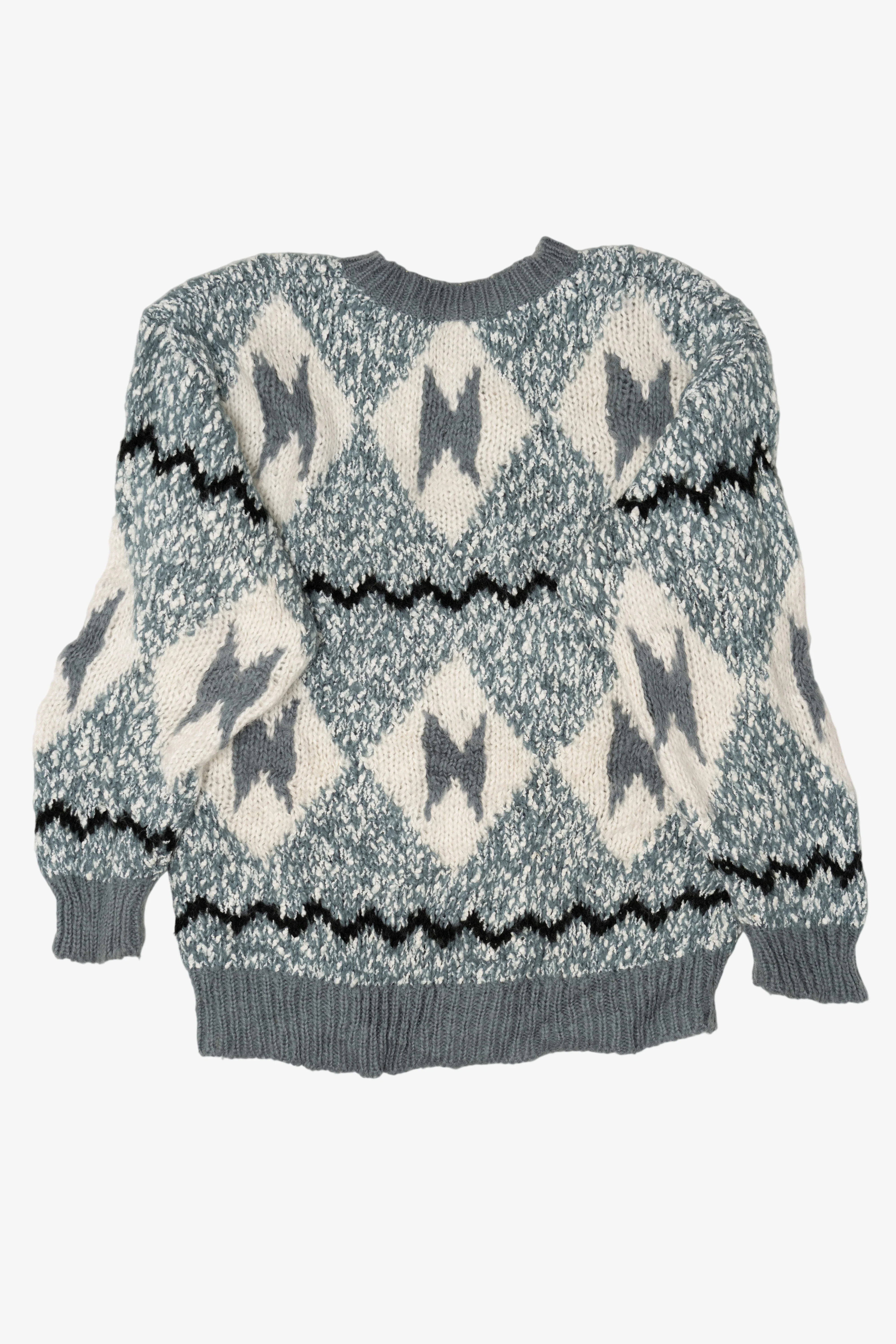 Vintage Light Blue-Gray Sweater (1980s) - Image 2