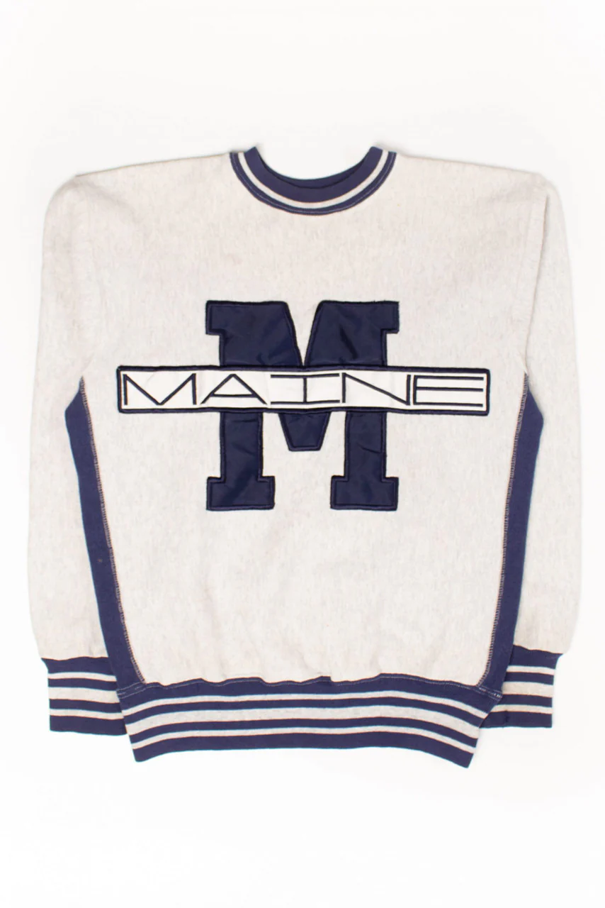 Vintage Maine 'M' Sweatshirt (1990s) - Image 2