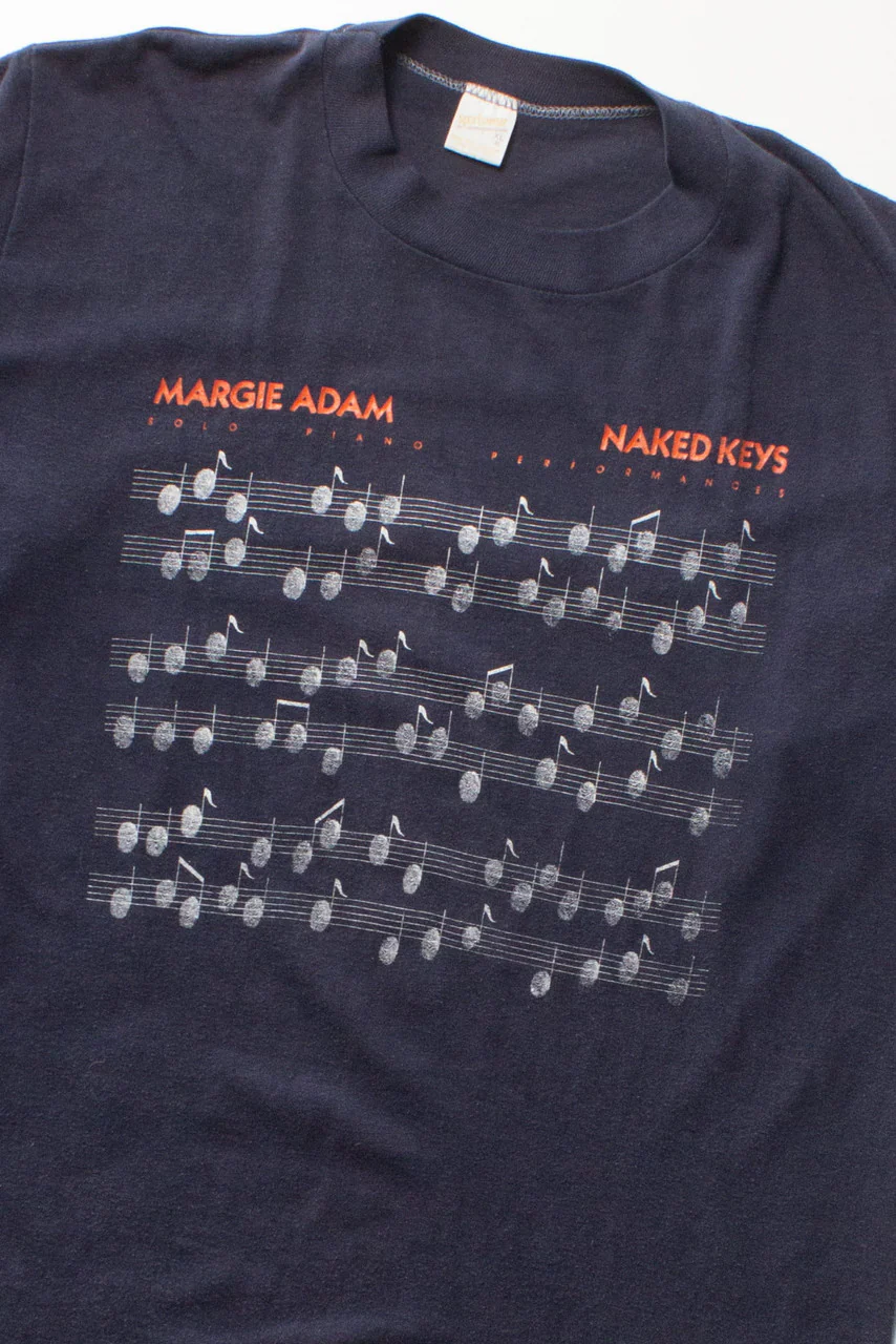 Vintage Margie Adam Naked Keys T-Shirt (1980s)