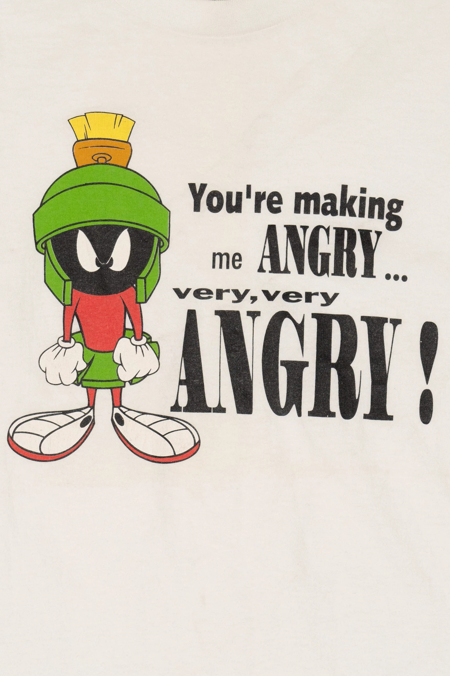Vintage Marvin The Martian  "You're Making Me Angry" Classic Looney Tunes Single Stitch T-Shirt (1990s) - Image 2