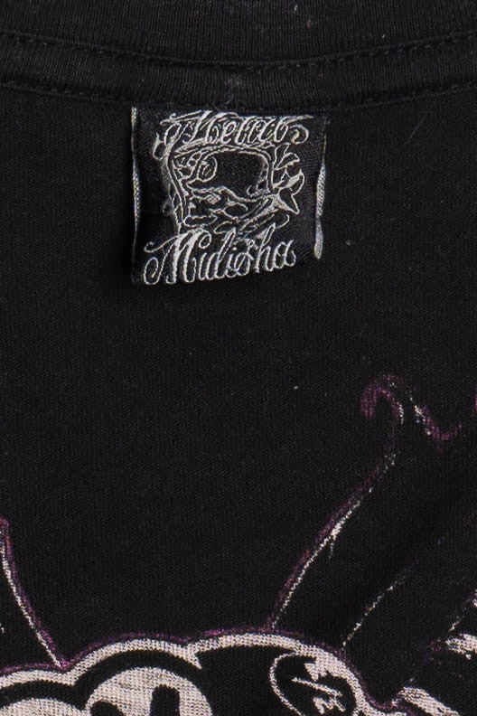Vintage Metal Mulisha Angel Wings V-Neck T-Shirt - Image 4