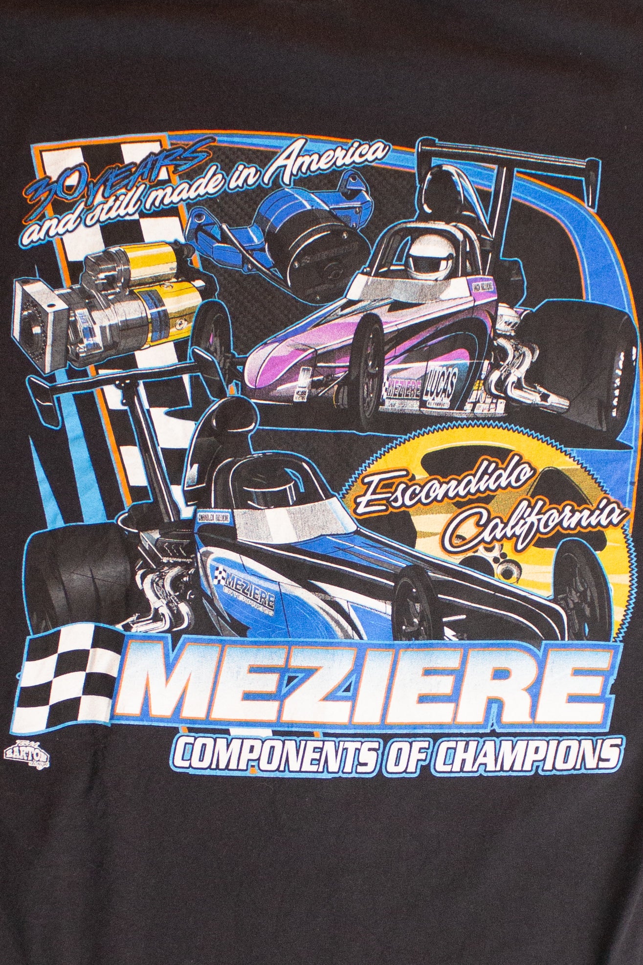 Vintage Meziere Components Racing T-Shirt (2000s) - Image 4