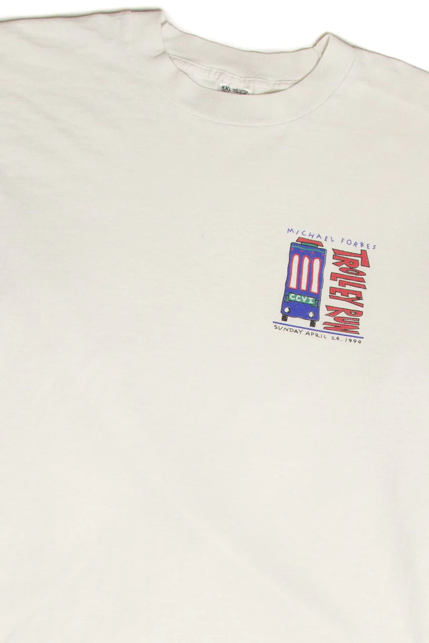 Vintage Michael Forbes Trolley Run T-Shirt (1994) - Image 2