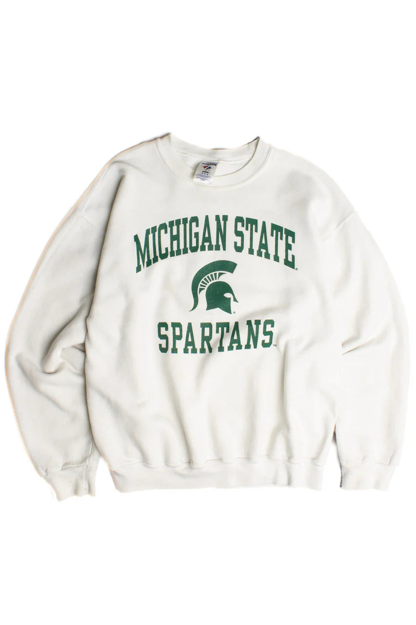 Vintage Michigan Spartans Sweatshirt (1990s) 8592 - Image 2
