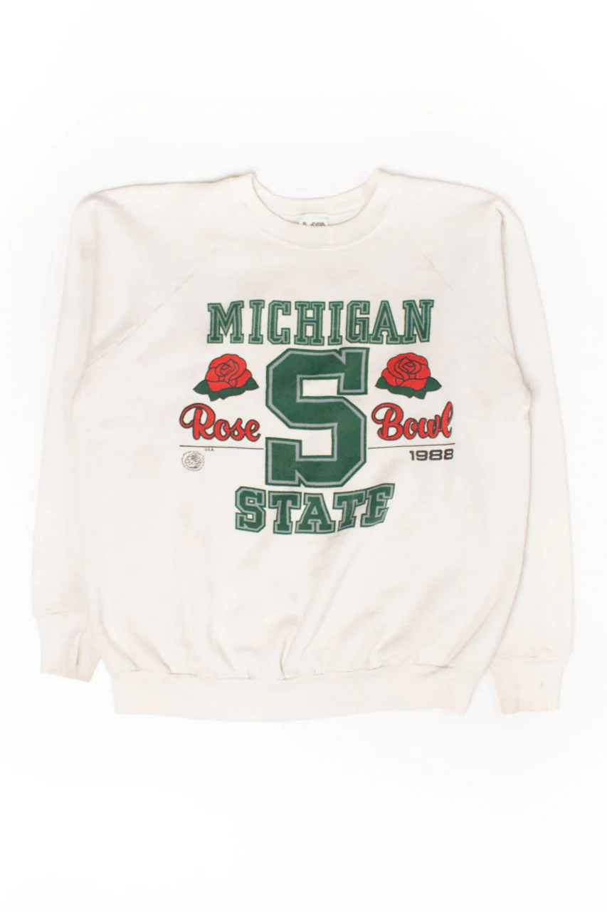 Vintage Michigan State Rose Bowl Sweatshirt (1988) 1 - Image 2
