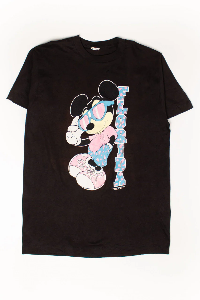 Vintage Mickey Mouse Florida T-Shirt (1990s) - Image 2