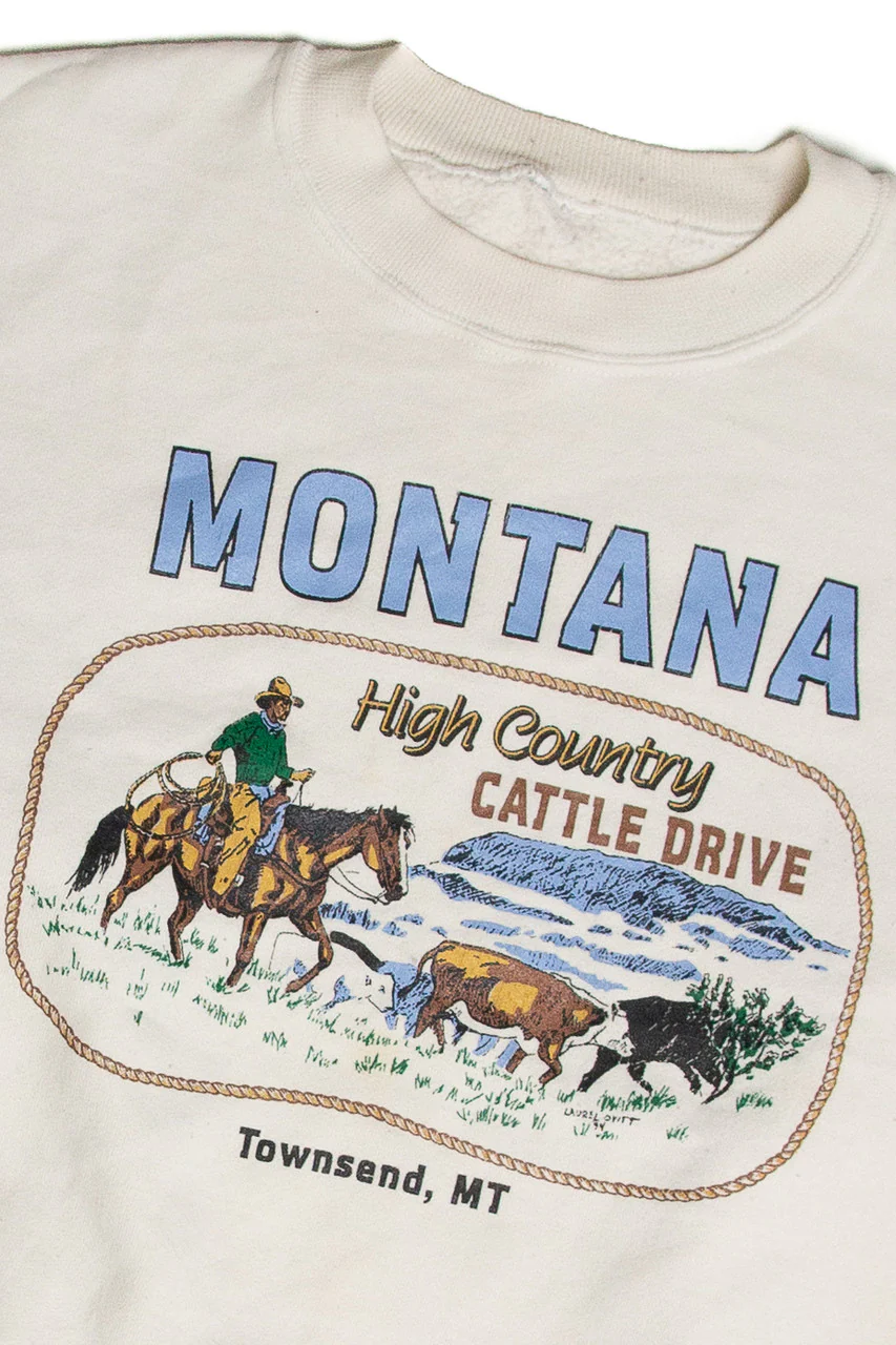 Vintage Montana Cattle Drive Sweatshirt