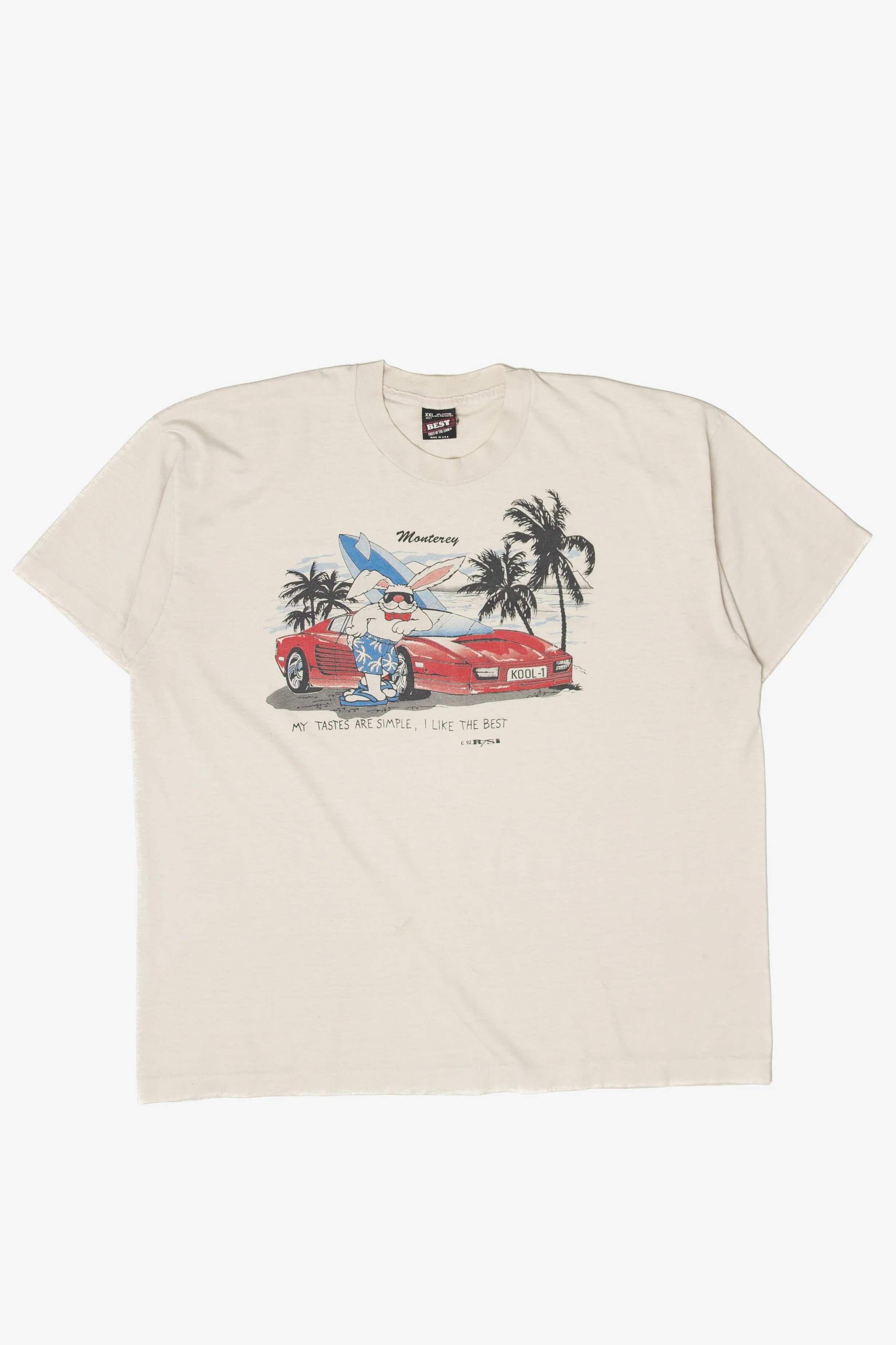 Vintage Monterey "My Tastes Are Simple, I Like The Best" Bunny T-Shirt (1990s)