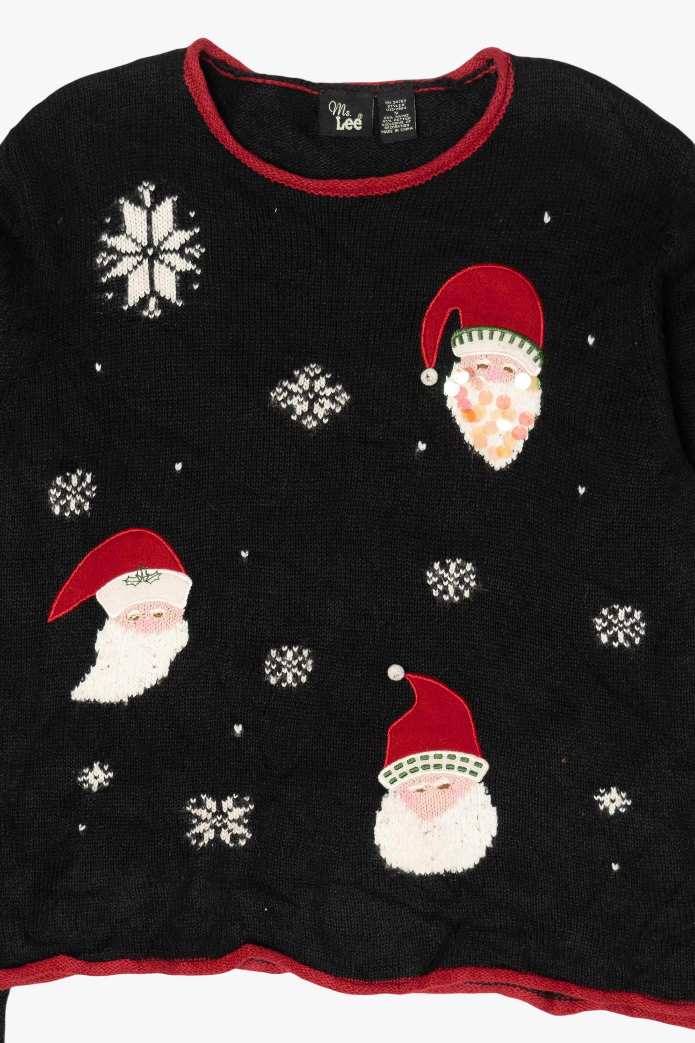 Vintage Ms Lee Santa Ugly Christmas Sweater (1990s) - Image 2