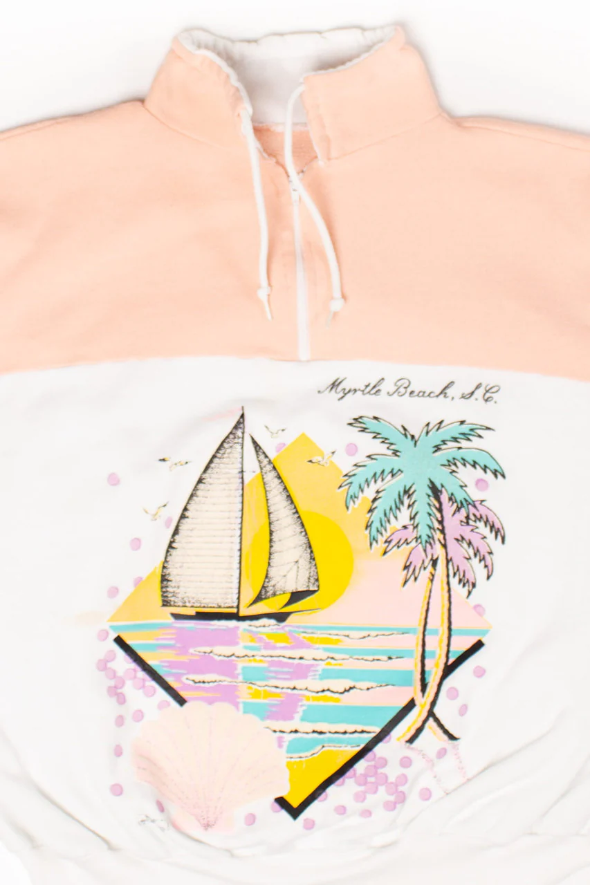 Vintage Myrtle Beach Quarter Zip Sweatshirt (1980s)