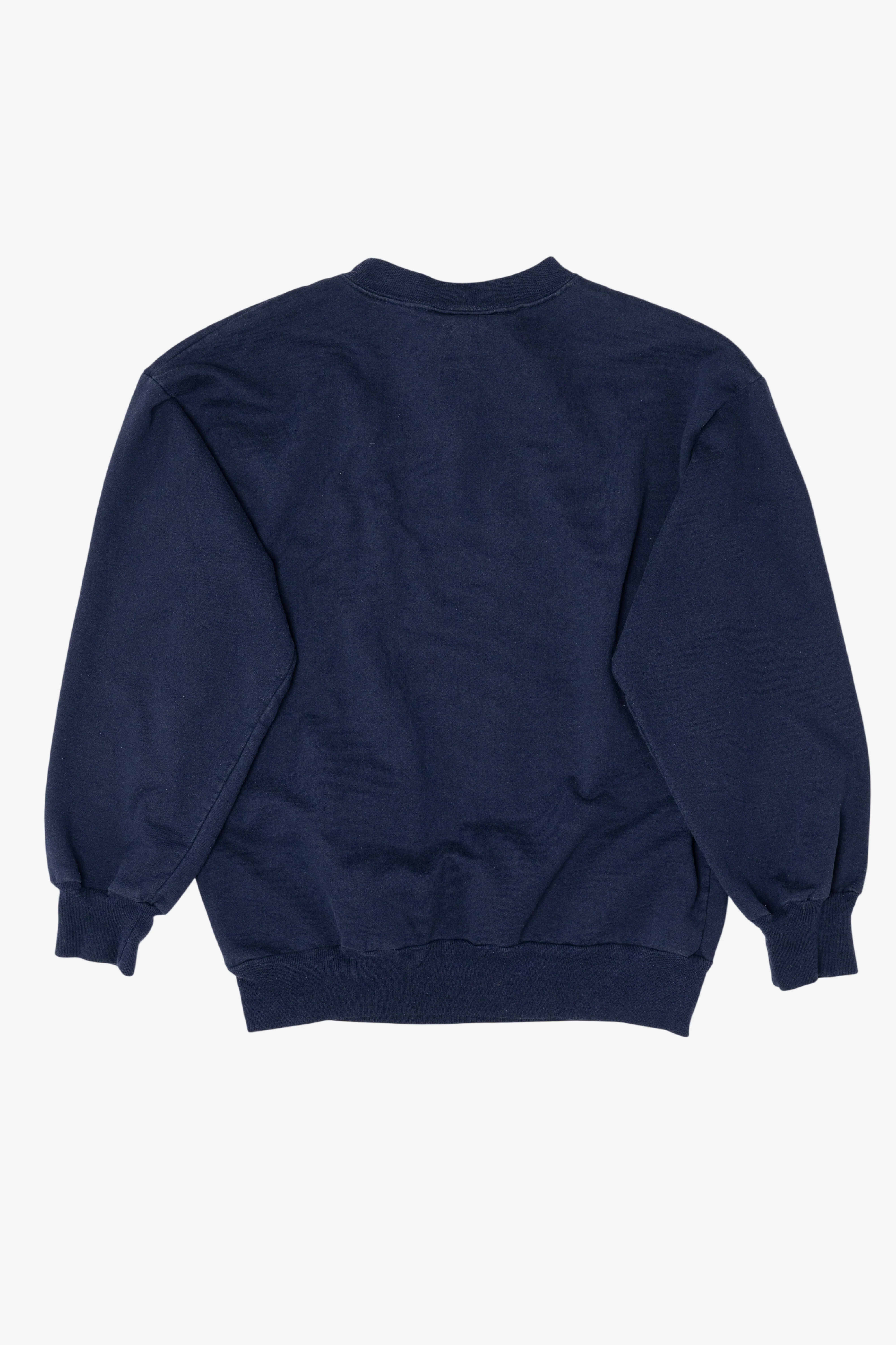 Vintage Navy Blue Basic Editions Ugly Christmas Sweatshirt (1990s) - Image 4