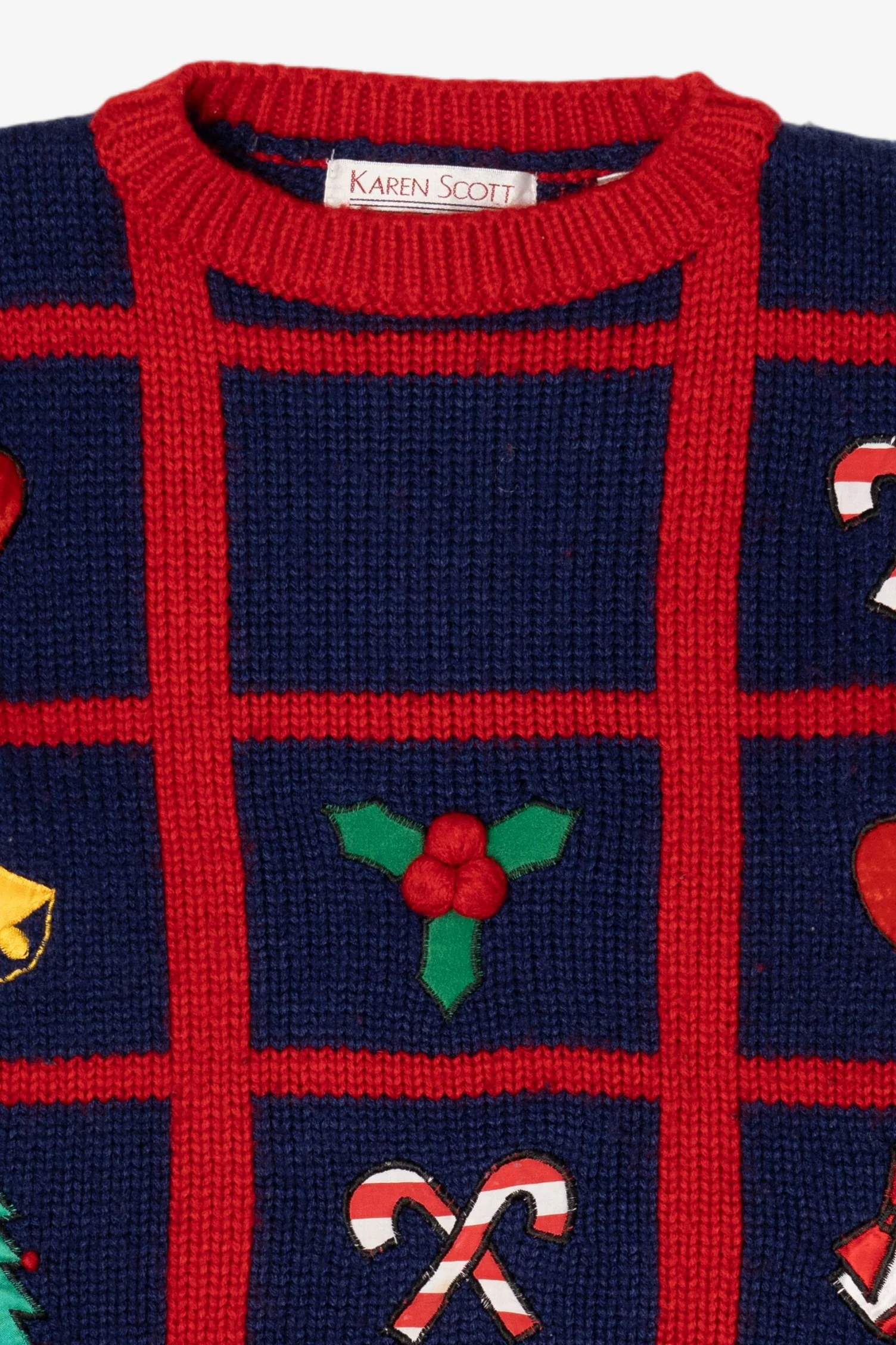 Vintage Navy Blue Karen Scott Christmas Pullover (1990s) - Image 6