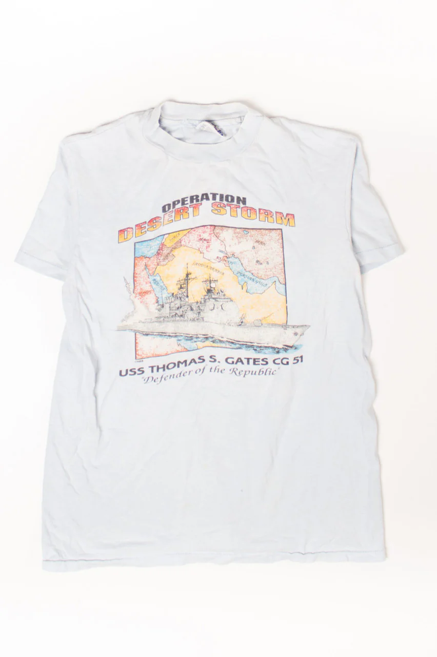 Vintage Operation Desert Storm T-Shirt (1990s) - Image 2