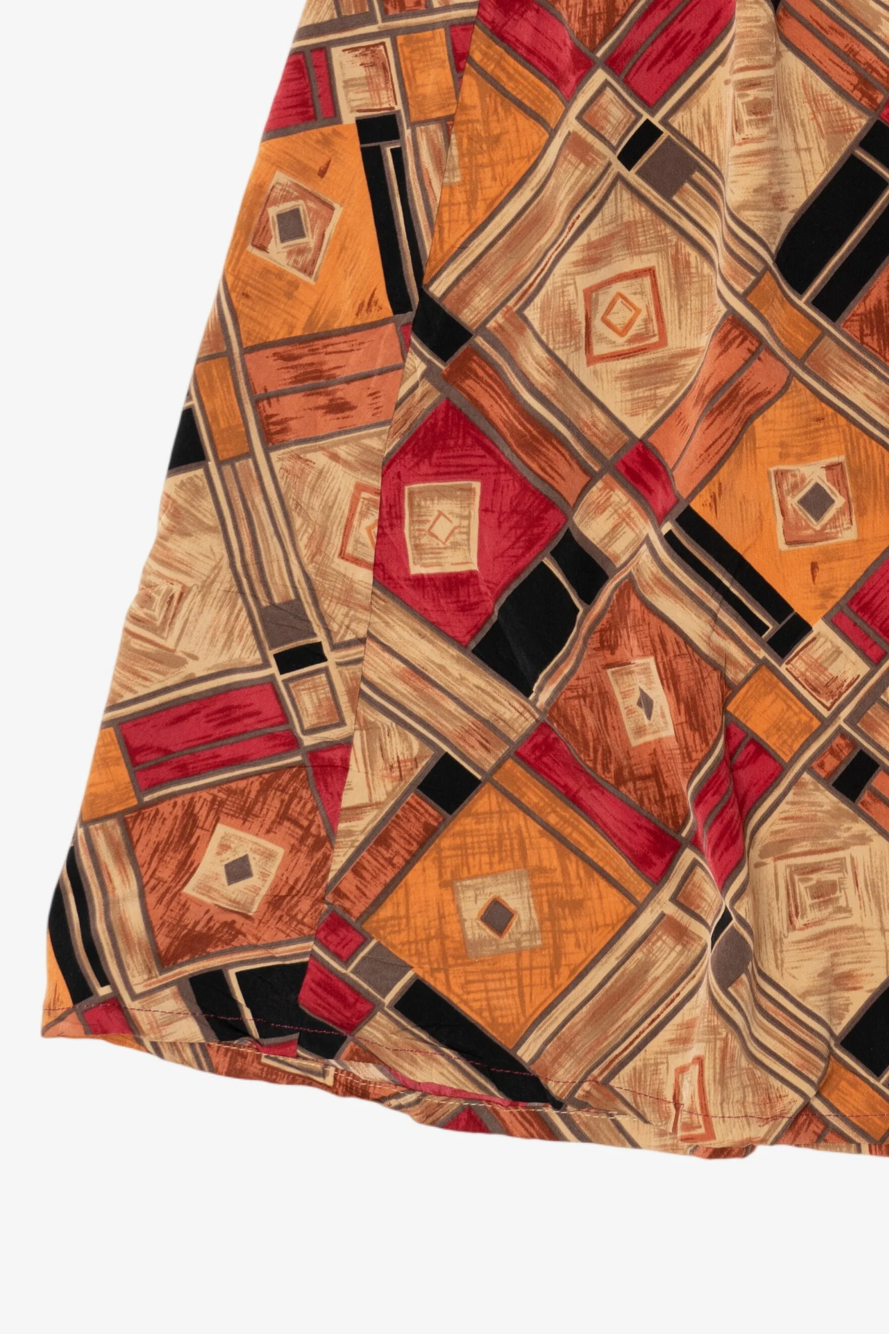 Vintage Orange J.G Hook Geometric Skirt (1990s) - Image 8
