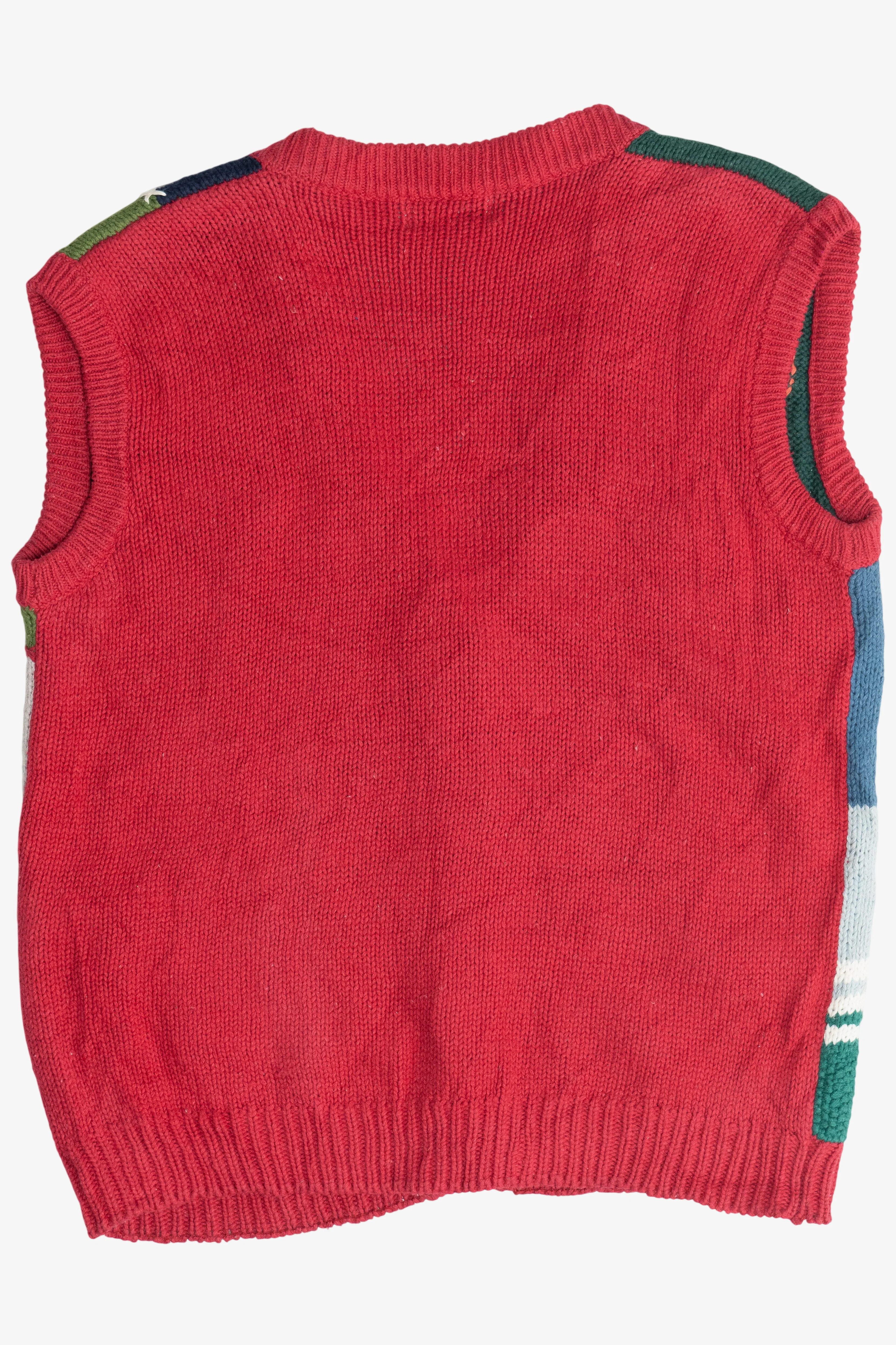 Vintage P' Galli Autumn Schoolhouse Knit Teacher Vest (1980s) - Image 2