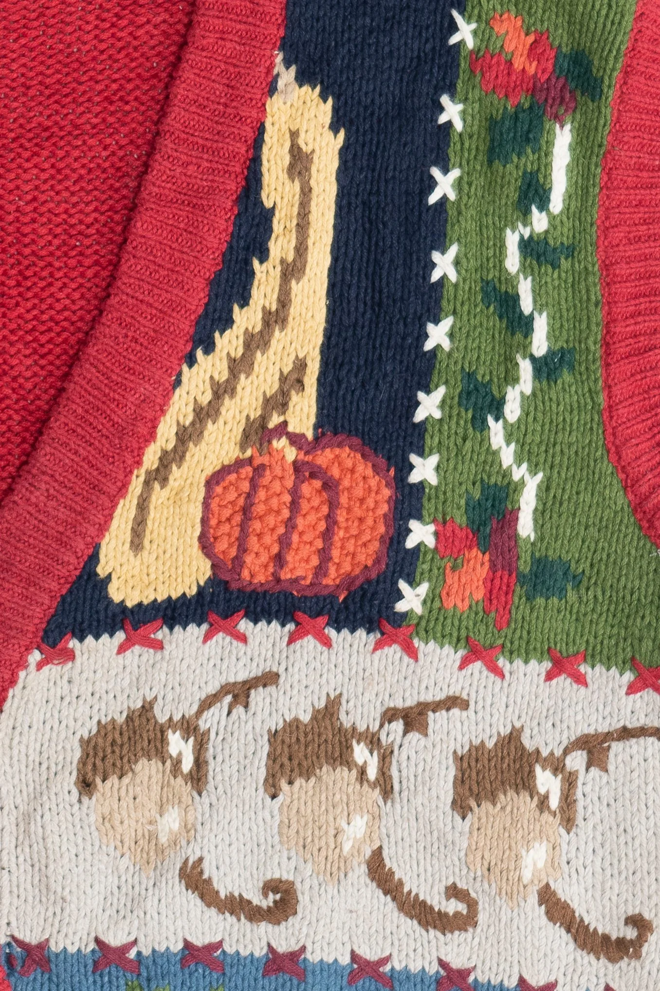 Vintage P' Galli Autumn Schoolhouse Knit Teacher Vest (1980s) - Image 5
