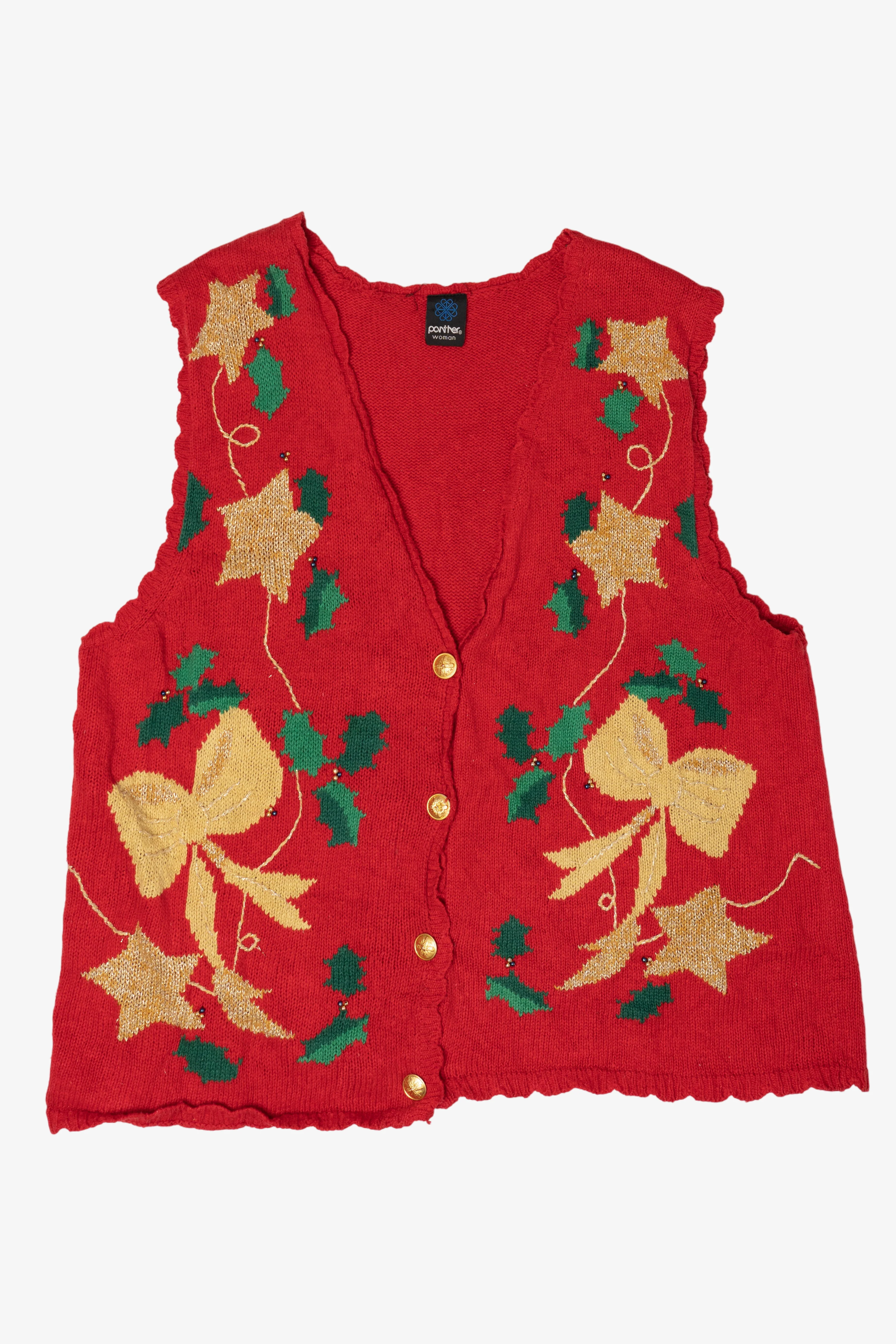 Vintage Panther Ugly Christmas Vest (1990s)